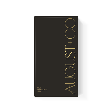August + Co Milk Chocolate 100g Black