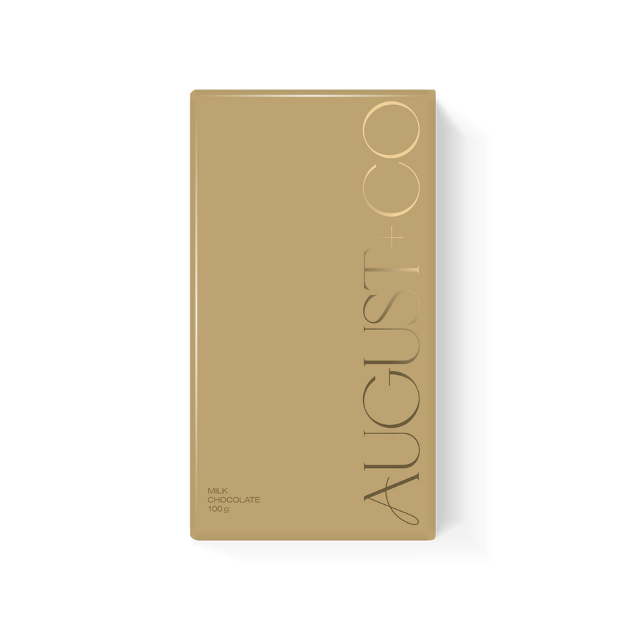 August + Co Milk Chocolate 100g Gold