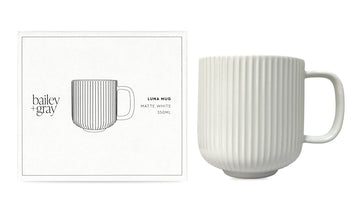 Bailey + Gray Matte White Luna Mug 350ml