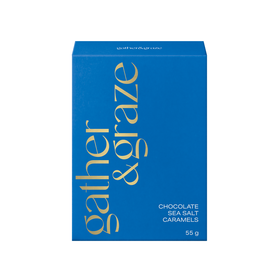 Gather & Graze Chocolate Sea Salt Caramels 55g Blue