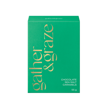 Gather & Graze Chocolate Sea Salt Caramels 55g Green