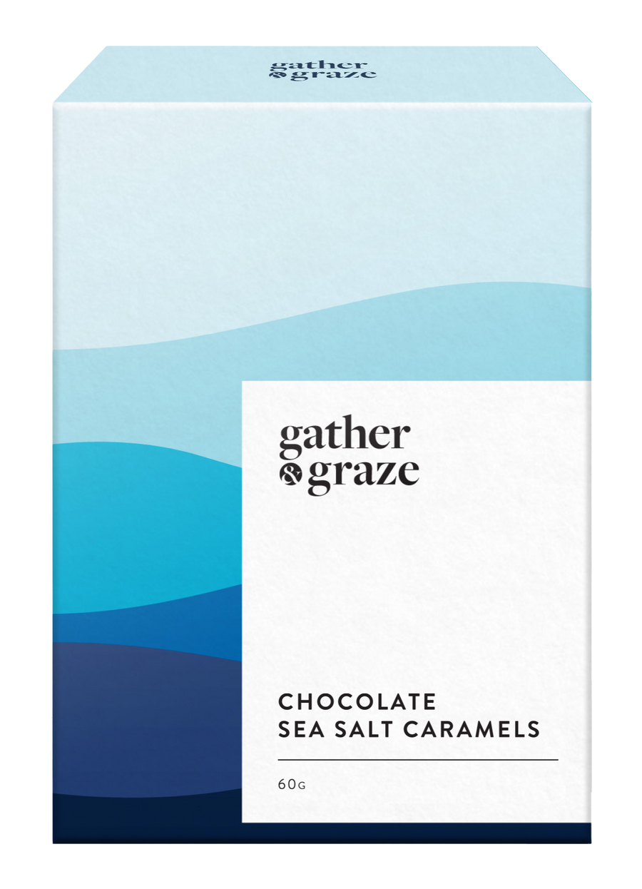 Gather & Graze Chocolate Sea Salt Caramels 60g Blue