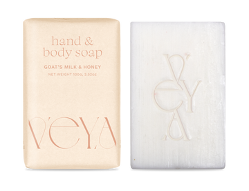 VEYA Hand & Body Soap 100g - Goat's Milk & Honey - Wrapped Cream