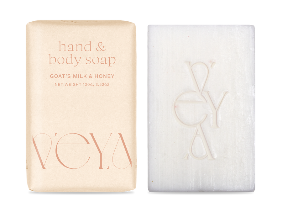 VEYA Hand & Body Soap 100g - Goat's Milk & Honey - Wrapped Cream