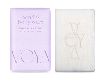 VEYA Hand & Body Soap 100g - Goat's Milk & Honey - Wrapped Purple
