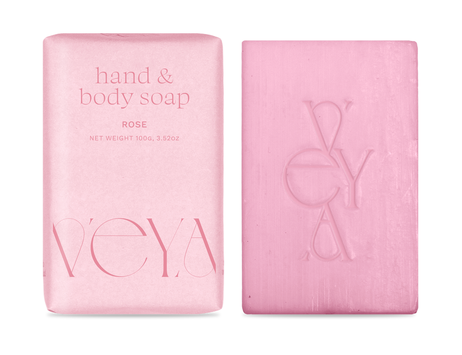 VEYA Hand & Body Soap 100g - Rose - Wrapped