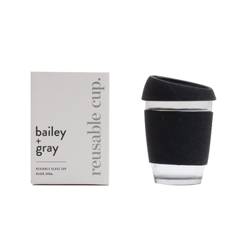 Bailey + Gray Reusable Glass Cup 340ml