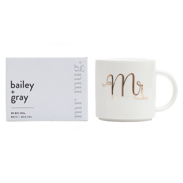 Bailey + Gray MR Mug with gold foil