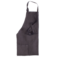 Bailey + Gray 100% Stonewashed Linen Apron Charcoal Grey